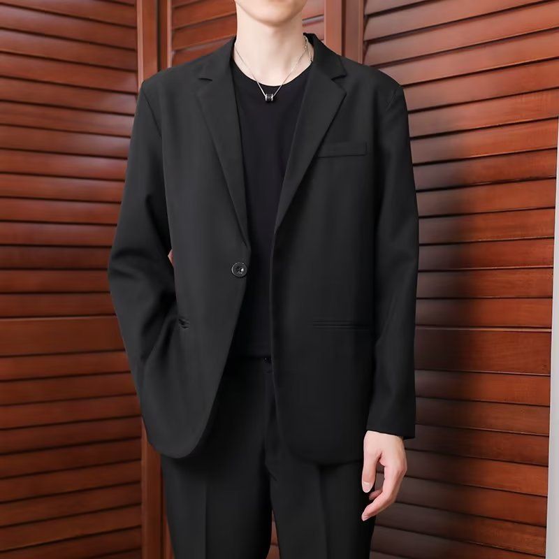 CT High-End Spring Drop Casual Suit Set For Men Loose Korean Handsome Trendy Mature Style Blazer_voghion.com