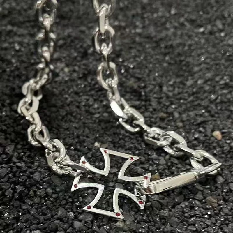 Collana per uomo con croce cava, girocollo corto, hip-hop, versatile, di nicchia, trendy, per donne, coppia, catena cubana_voghion.com