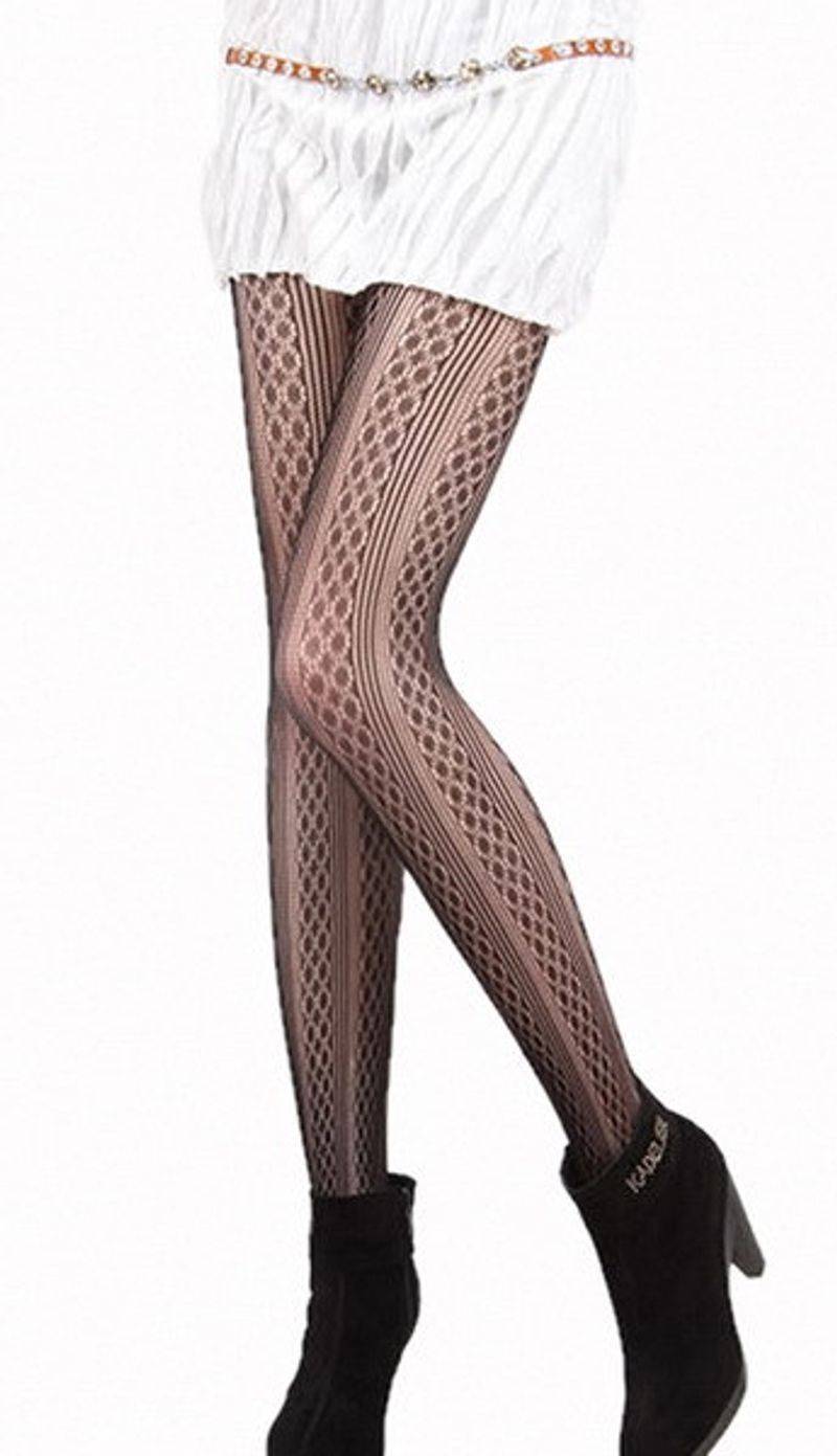 Blancho LZSA004-1 Sexy Black Sheer Floral Lace Stocking_voghion.com