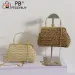 Woven Tote Summer Chain Female Clutch Simple Texture Dinner Party Handmade Casual Elegant Fashion Portable Evening Bag_voghion.com
