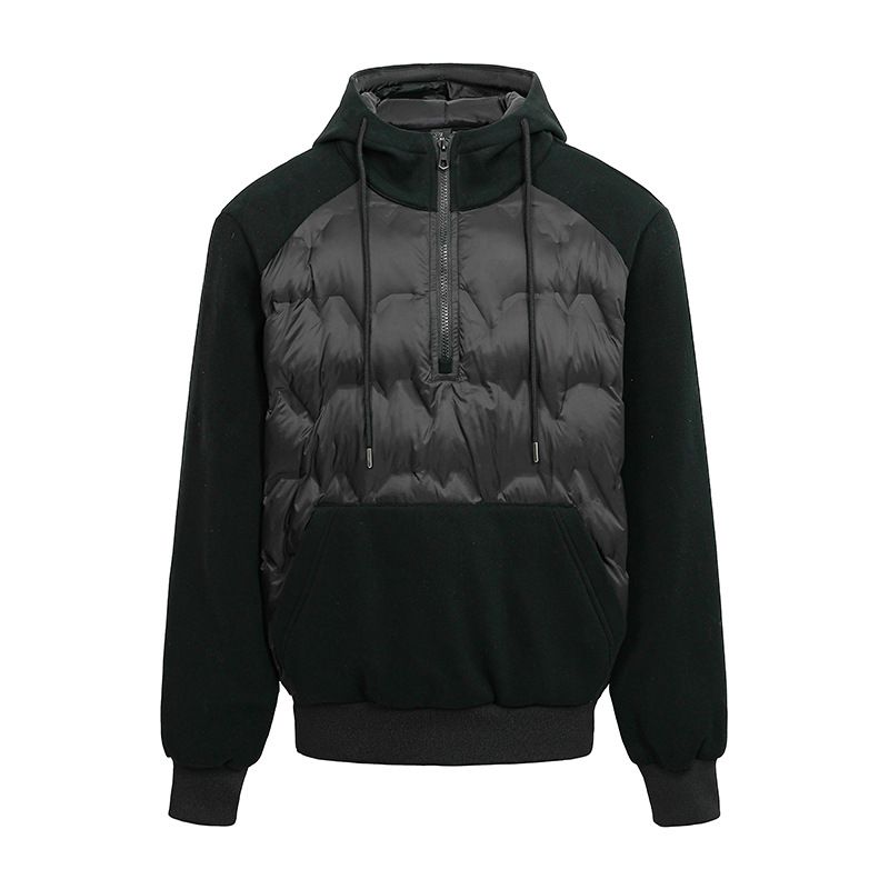 Piumino con cappuccio in piuma d'anatra 700FP da uomo - Cappotto invernale leggero, collo alto con cerniera, stile streetwear e pendolare (S-3XL)_voghion.com