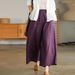 Pantaloni da donna estivi e primaverili a gamba larga oversize dritti tinta unita elasticizzati in vita abbinati con tasche superiori con cavallo profondo e nono_voghion.com