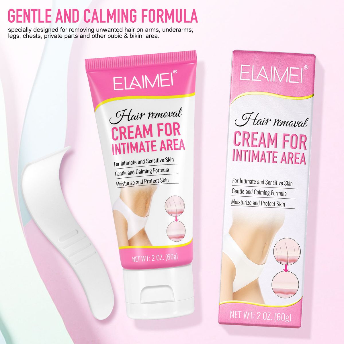 Intimate Hair Removal Kit for Men Women, Depilation Cream for intimate Area with Spatula, Qyick and Effective Hair removal for Women in Just 5-10 Minu_voghion.com