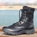 Summer Men Outdoor Side Zipper Breathable Mesh Ultra-light Shoes Hiking Work Security Combat Training Boots_voghion.com