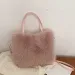 Sac à bandoulière simple en peluche à la mode pour l'hiver, grande capacité, minimaliste, pour fille, NEWC241214_voghion.com