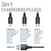 Câble USB 3 en 1 pour chargeur rapide Type C, câble de 1,2 m pour iOS, Samsung, Huawei._voghion.com