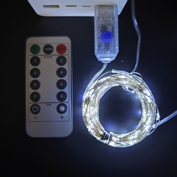 Waterproof LED String Lights With Remote – 8 Modes USB/Battery Powered Copper Wire Fairy Lights For Christmas, Wedding & Home Decor_voghion.com