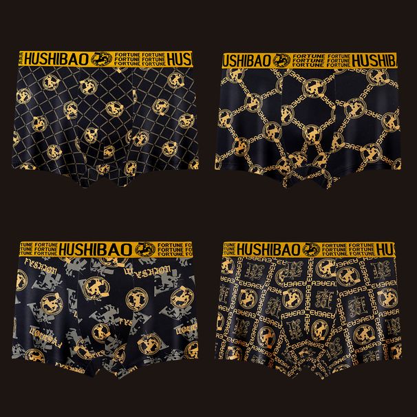 Αριστοκρατικό ταμπεραμέντο, καυτό στυλ, μαύρο και χρυσό, ανδρικά εσώρουχα, ευγενή ανδρικά εσώρουχα, μποξεράκια, ηλεκτρονικό εμπόριο, εργοστάσιο άμεσης πώλησης χονδρικής_voghion.com