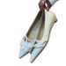 Sheepskin Version Of The Design Sense Of Niche New Pointed Ruffled Rim Shallow Stirrups Versatile 2025 Spring And Summer New_voghion.com