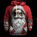 Herren-Kapuzenpullover mit Weihnachtsmann-Motiv, langärmelig – atmungsaktiv für Sport im Frühling und Herbst – strapazierfähiges, bequemes Weihnachtsoberteil_voghion.com
