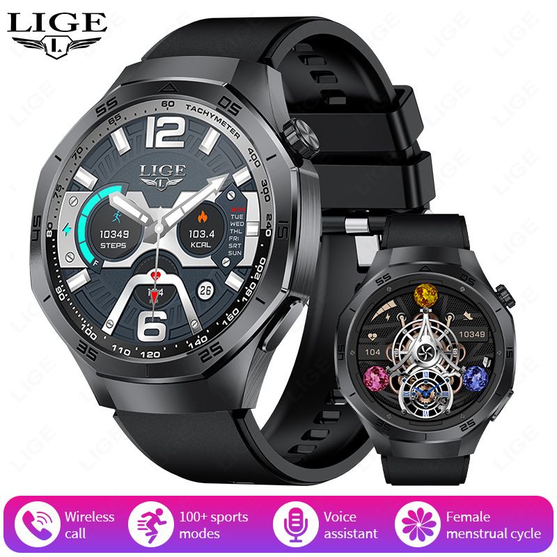 New 1.53 Inch Large Screen Smart Watch Bluetooth Call Watch Multi Function Waterproof Pedometer Watch_voghion.com