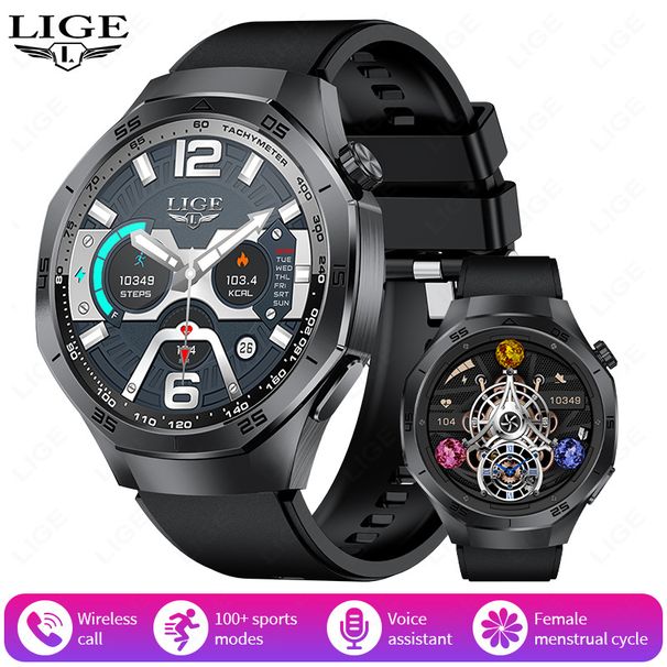 New 1.53 Inch Large Screen Smart Watch Bluetooth Call Watch Multi Function Waterproof Pedometer Watch_voghion.com