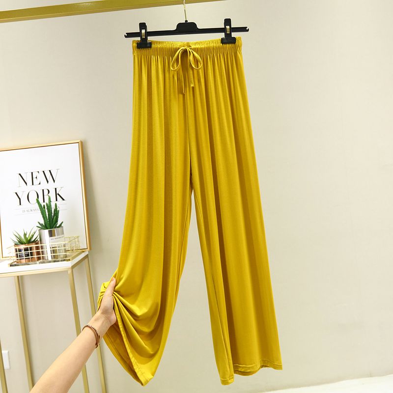 Spring/Summer Modal Loose Wide Korean Edition Nine Cent High Waist Thin Mosquito Resistant Home Leisure, Vertical_voghion.com