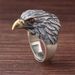 Anello aperto con aquila dominante in argento anti-Taiwan, alla moda, per uomo, con dito indice e personalità alla moda_voghion.com