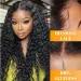 Put on and Go 4x4 Lace Closure Human Hair Wigs Pre-Pluck 150% Density Water Wave_voghion.com