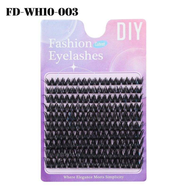 Hot-Selling 10-Row D-Curve Single Cluster False Daily Realistic Dense Curled Eyelashes_voghion.com