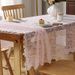 Kleine Blumenspitze Jacquard Tischdecke Französische Atmosphäre Tischmatte Hintergrundtuch Verschönern Dekoration Abdeckung_voghion.com