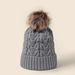 Berretto lavorato a maglia con grande pompon - Cappello invernale foderato in caldo pile per attività all'aperto - Design unisex in morbido cotone elasticizzato_voghion.com