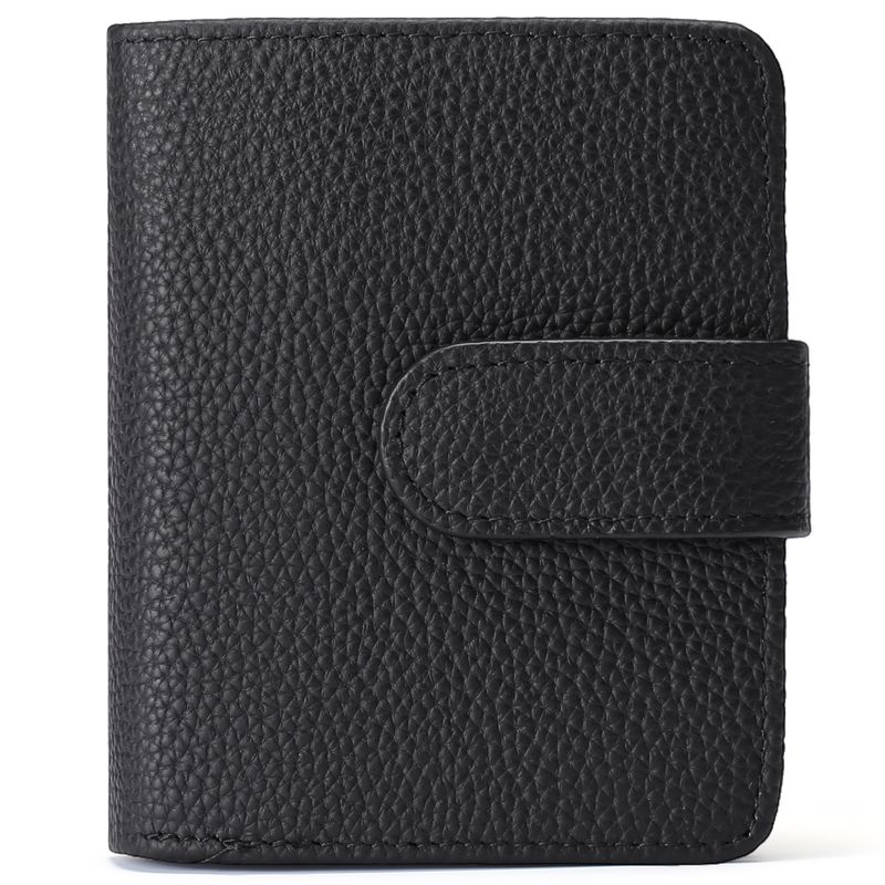 New Women's Short Wallet First Layer Cowhide Simple Triple Fold Short Wallet Cross-border Wallet_voghion.com