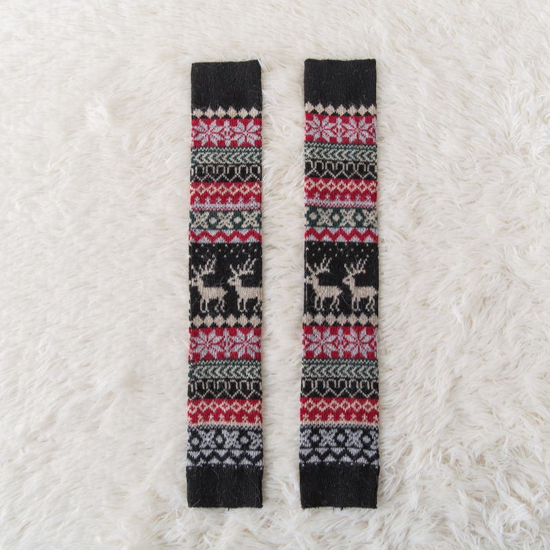 Hirsch Schnéiflackestrëmp iwwer de Knéi héich Socken Beenwärmer Kanéngchen Woll waarm Socken Stapel Socken JK Tide Socken Fraen_voghion.com