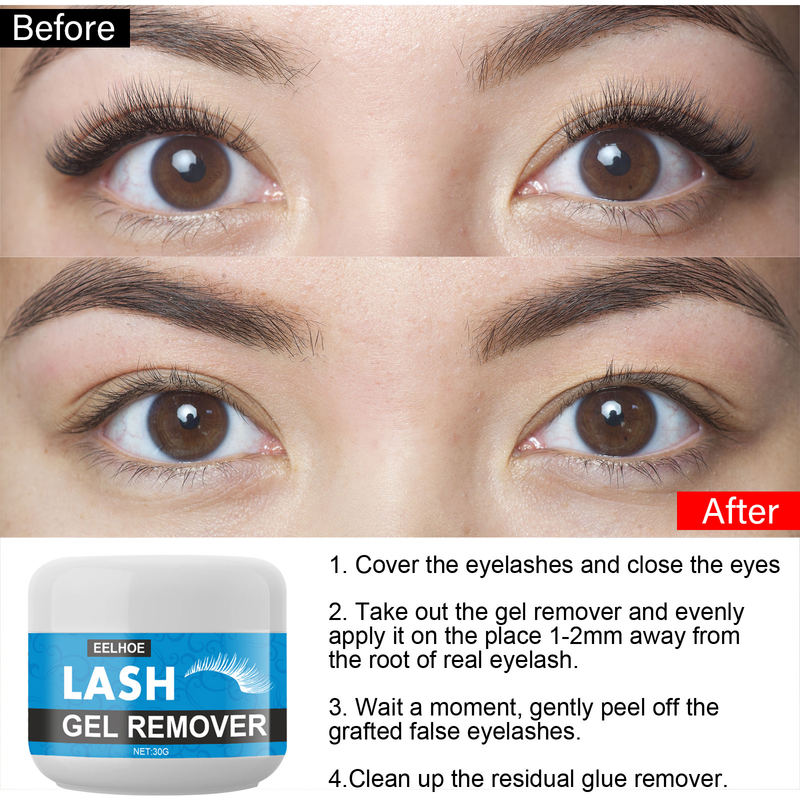 EELHOE grafting false eyelash gentle, fast and non irritating eye black remover_voghion.com