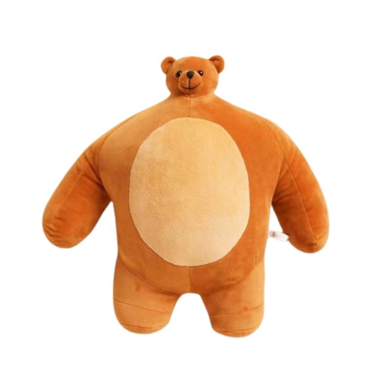 Cuscino di peluche a forma di orso bradipo con testa piccola e grande, elefante e leone, per regalo, schienale e camera da letto_voghion.com