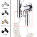 Cross-border Stainless Steel Sprinkler Pressurized Bathroom Toilet Spray Gun suit Washer Flusher Brass Angle Valve Bracket_voghion.com