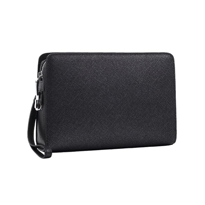 Bolsas masculinas, bolsas masculinas de couro legítimo com fecho de combinação, bolsa clutch de alta qualidade, bolsa clutch masculina de grande capacidade para negócios_voghion.com