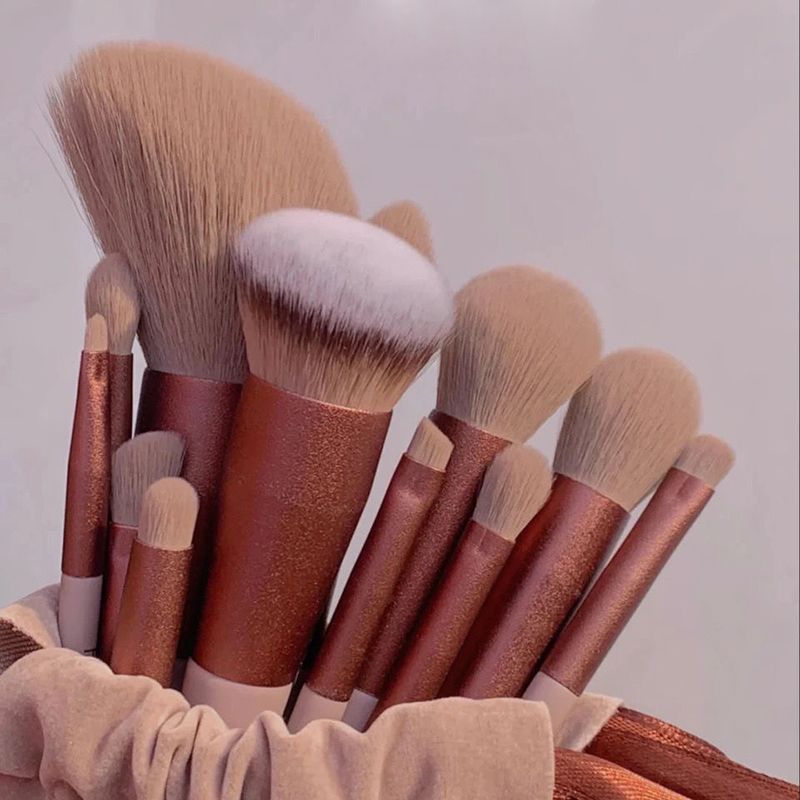 Juego de brochas cosméticas suaves y esponjosas de 13 piezas para maquillaje de base cosmética Blush Powder Eye Shadow cepillo cosmético mixto_voghion.com