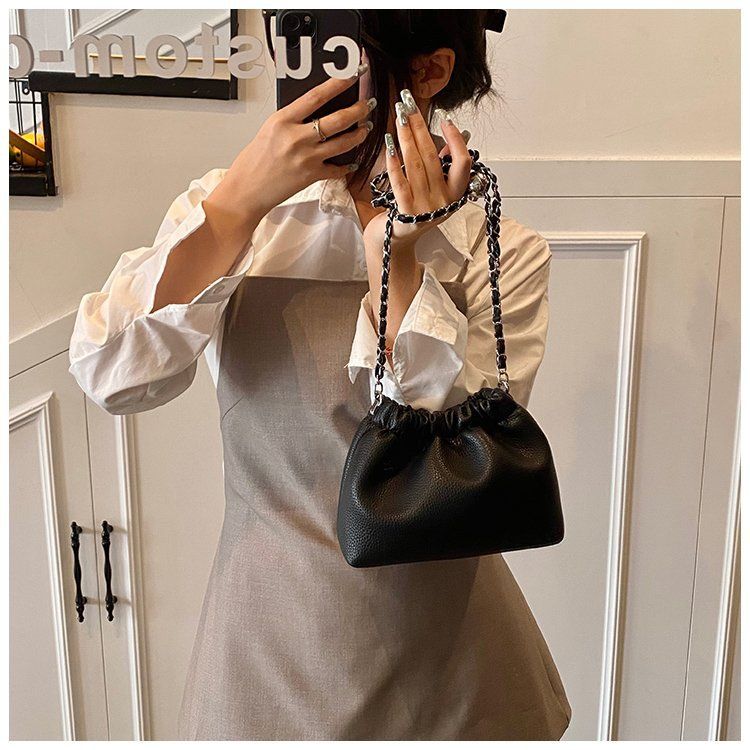 Borsa a tracolla versatile alla moda 2025, nuova estate, tracolla singola con coulisse, secchiello, borsa da donna_voghion.com