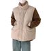 Gilet in velluto a coste a nido d'ape da uomo, gilet in cotone con collo alto, giacca invernale da uomo in cotone spesso, casual, a strati_voghion.com