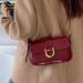 Borse da donna Borsa a tracolla di alta qualità per le donne Autunno e inverno Nuovo retrò Vino rosso Fibbia a ferro di cavallo Piccola borsa quadrata Borsa a tracolla sottobraccio_voghion.com