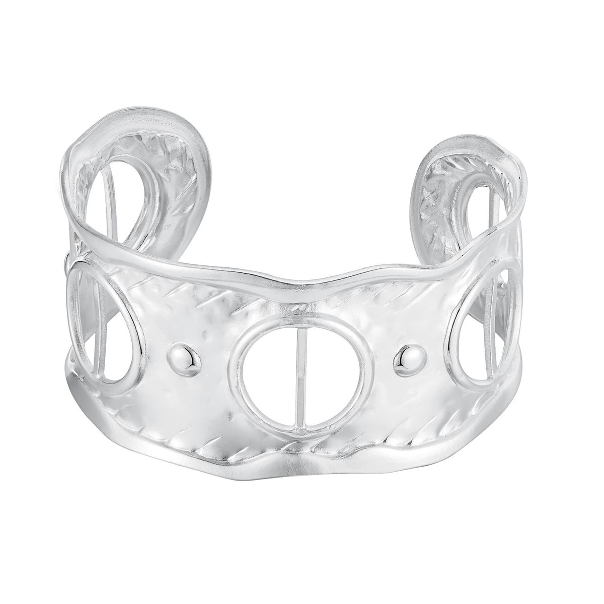 Women's Fashion Style Stainless Steel Open Bracelet Gold Scarf Combination Jewelry Huanmu Accessories_voghion.com