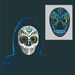 Party Masks Halloween EL Wire Light Up Mask 3D Glowing Face Mask For Costume Parties Scary Ghost Mask With 8 Color Changing Modes_voghion.com