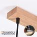 Glitzerlife Pendelleuchte Esstisch Holz Hängelampe - Esstischlampe Hängend E27 Vintage Hängeleuchte Höhenverstellbar Aus Glas Pendellampe Für Küche Esszimmer_voghion.com