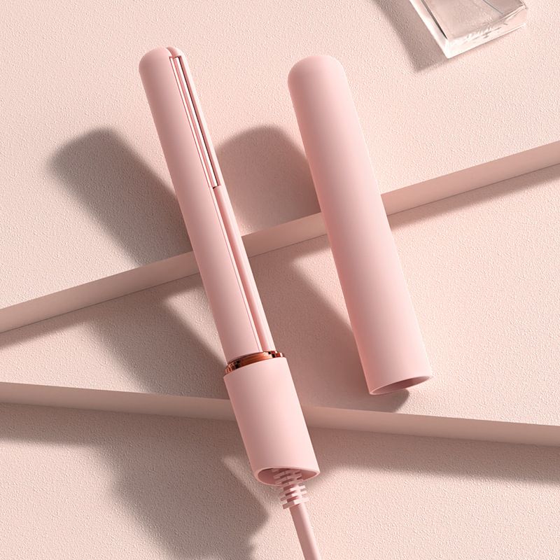 Mini 2-in-1 stijltang en krultang - Compacte stylingtool voor op reis en in de studentenhuisvesting (keramische coating, snelle opwarming en schadevrij)_voghion.com