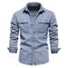 ActiveGo ActiveGo 2024 Spring Autumn New Men's Jacket Trendy European And American Style Casual Wholesale Washed Denim Top_voghion.com