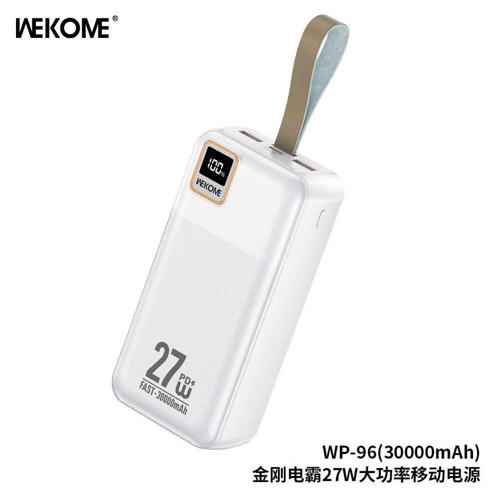WEKOME Diamond Power Bank 100000mAh, 27W PD Fast Charging Portable Charger With LED Light, Outdoor Emergency Battery Pack For Camping Travel, High Cap_voghion.com