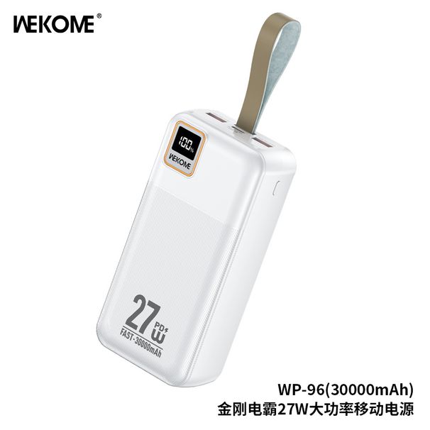 WEKOME Diamond Power Bank 100000mAh, 27W PD Fast Charging Portable Charger With LED Light, Outdoor Emergency Battery Pack For Camping Travel, High Cap_voghion.com