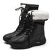 Women's Outdoor Winter Boots With Fur Lining - Lace Up Ankle Snow Shoes For Women Plus Size Available_voghion.com