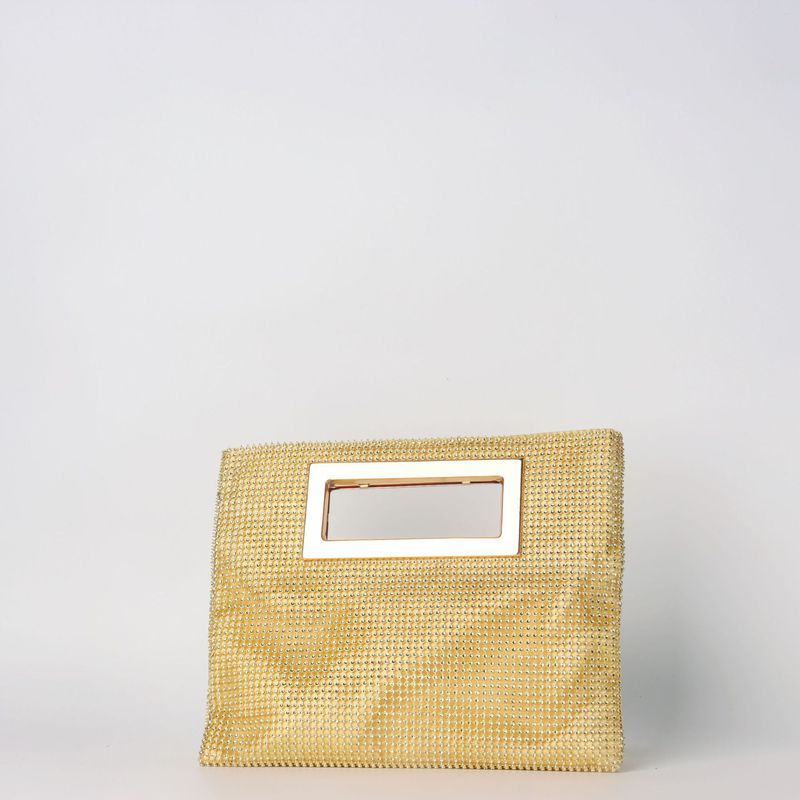 Borsa a tracolla da donna con catena e strass, fatta a mano, da sera, con diamanti scintillanti_voghion.com