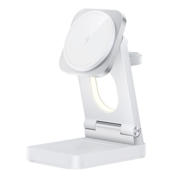 Cross Border New Product Foldable Magnetic Three In One Wireless Fast Charging Charger Suitable For Mobile Phone Holder Wireless Charging_voghion.com