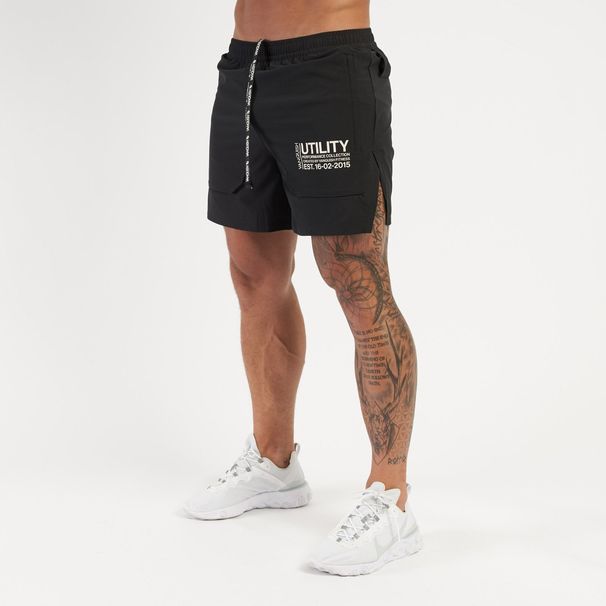 Pantaloncini da palestra Muscle Fit da uomo - Pantaloncini da allenamento da 5" per basket e squat (tessuto elasticizzato ad asciugatura rapida, elastico in vita antiscivolo)_voghion.com