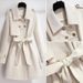 Elegant Women's Trench Coat - Slim Fit Mid-Length Double-Layered Jacket With Belt, Polo Collar, Classic British Style For Petite To Plus Size_voghion.com