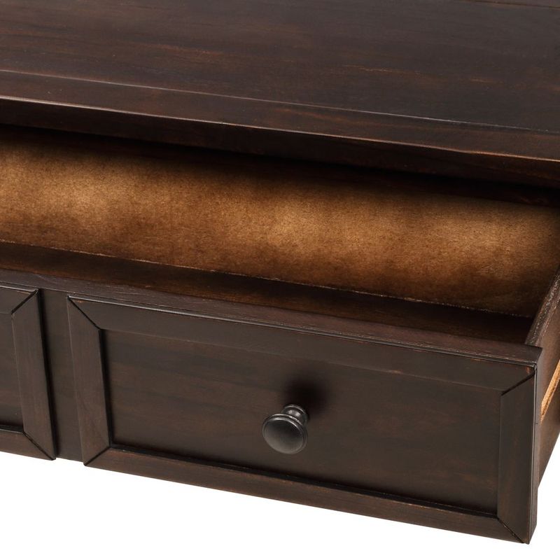 TREXM Console Table Sofa Table Easy Assembly With Two Storage Drawers And Bottom Shelf For Living Room, Entryway (Espresso)_voghion.com