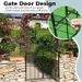 Garden Arch Arbor Trellis with Gate Patio Plant Stand Archway_voghion.com