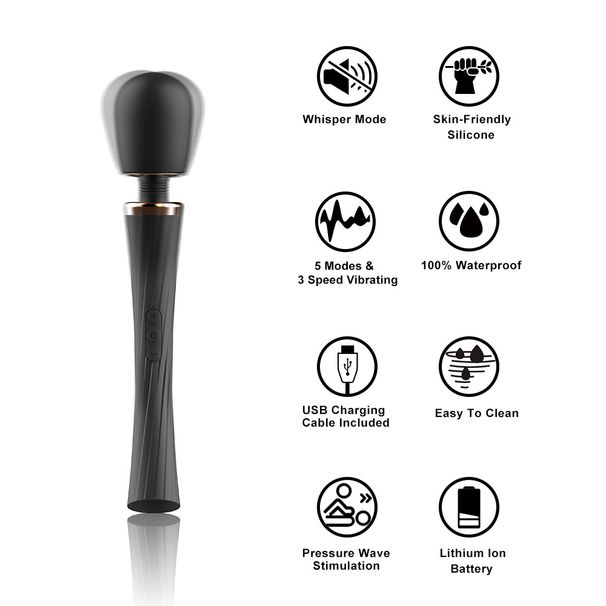 Eros Lab Masturbatore Grande Potente Vibratore AV Dispositivo di Piacere Femminile Giocattolo Sessuale Ricaricabile Massaggiatore Vaginale All'ingrosso_voghion.com