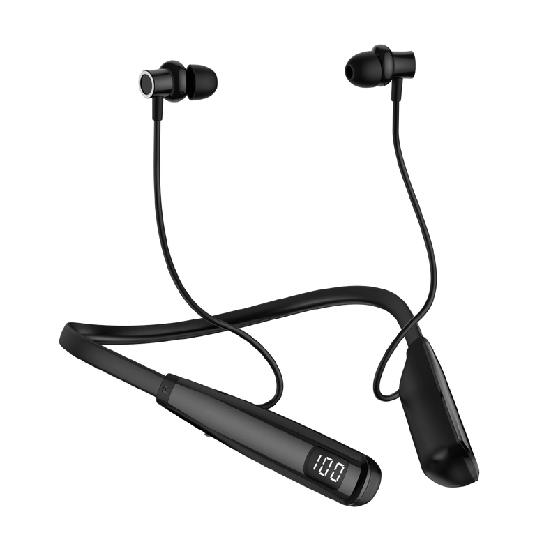 Music Festival Wireless Headset LED Display Earbuds Ear Hook BT5.3 Neckband Earphones Sport Headphones Noise Cancelling Earphone_voghion.com