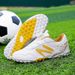 Chuteiras de futebol para meninos e meninas, respiráveis e confortáveis, de grama artificial, para treino, para áreas internas e externas, atacado_voghion.com