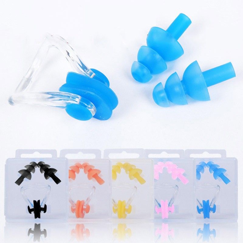 Clip nasale anti-acqua per adulti e bambini, unisex, con cinturino, tappi per le orecchie, attrezzatura da nuoto_voghion.com